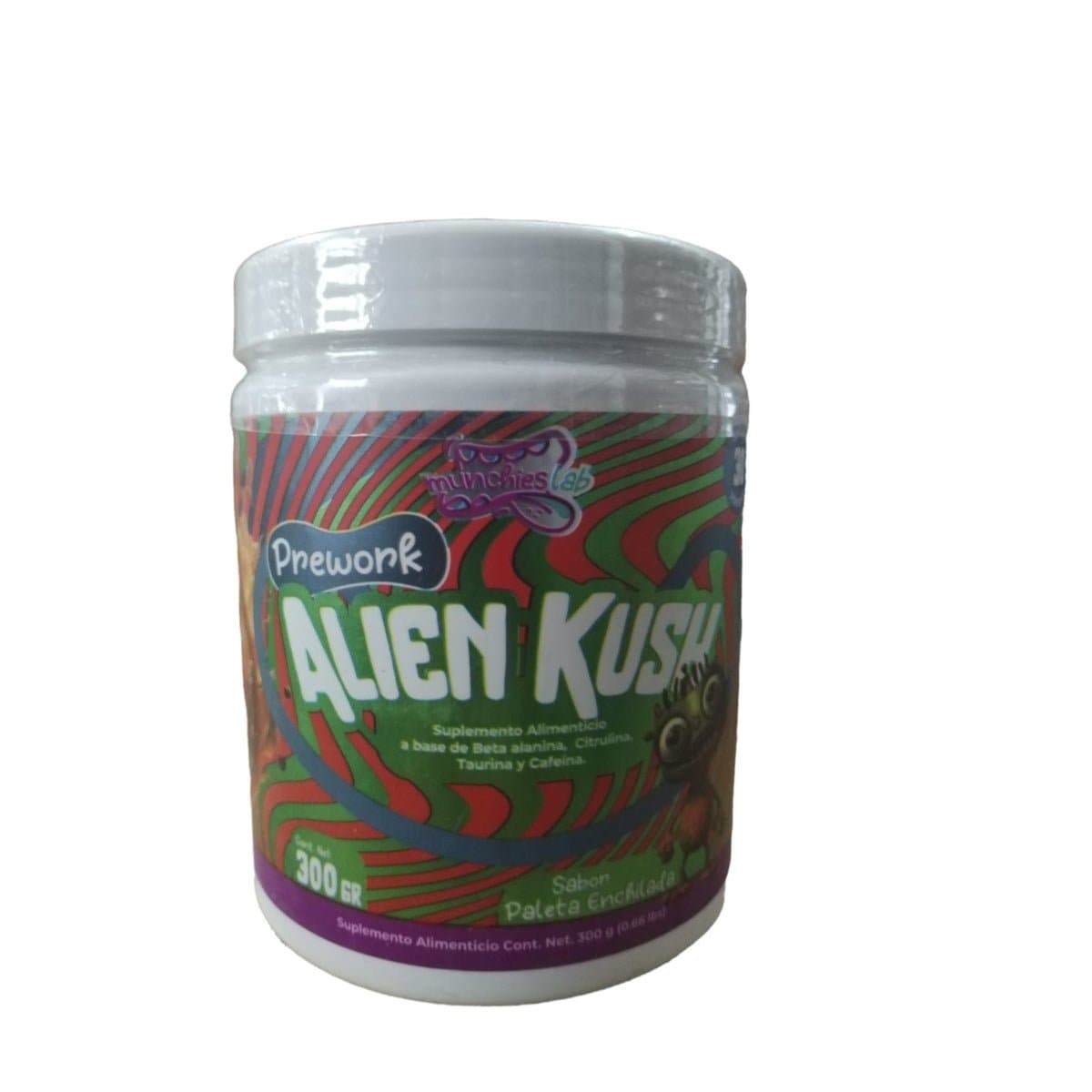 Alien Kush Munchies Lab | Preentreno Explosivo Sabor Paleta Enchilada - XtremeNutriMX