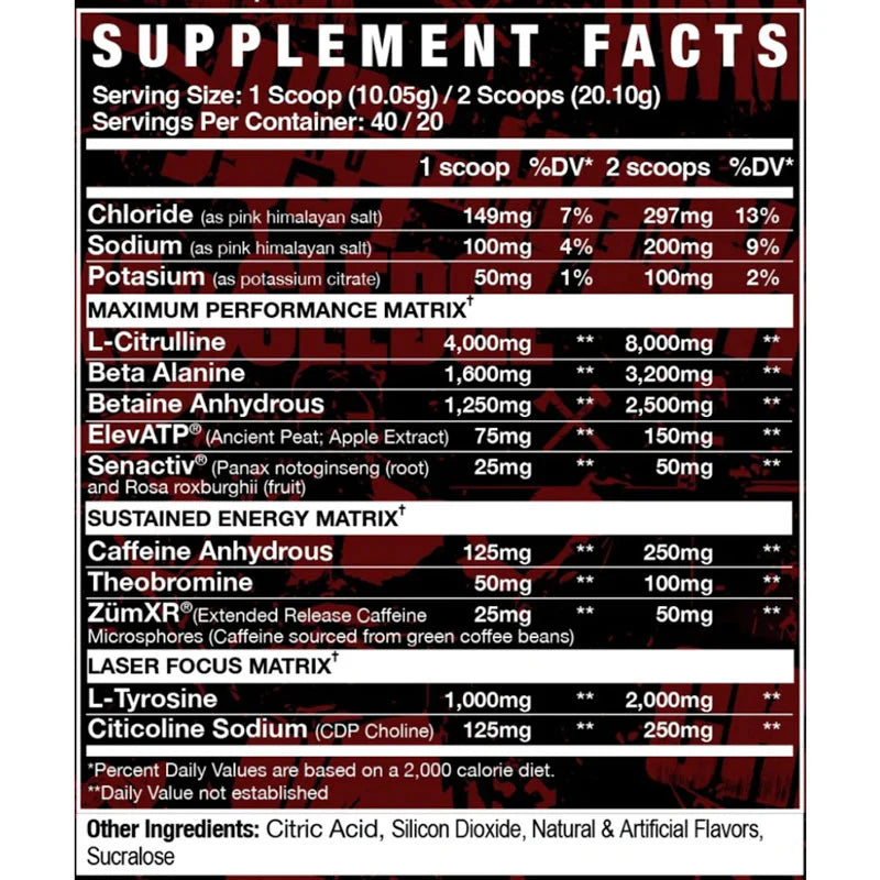 Intake - Axe & Sledge - Pre-Entreno Todo en Uno - XtremeNutriMX