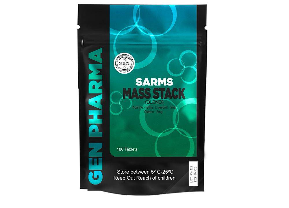 Mass Stack Gen Pharma | S4 LGD Ostarine 100 Tabs Corte y Volumen Magro - XtremeNutriMX