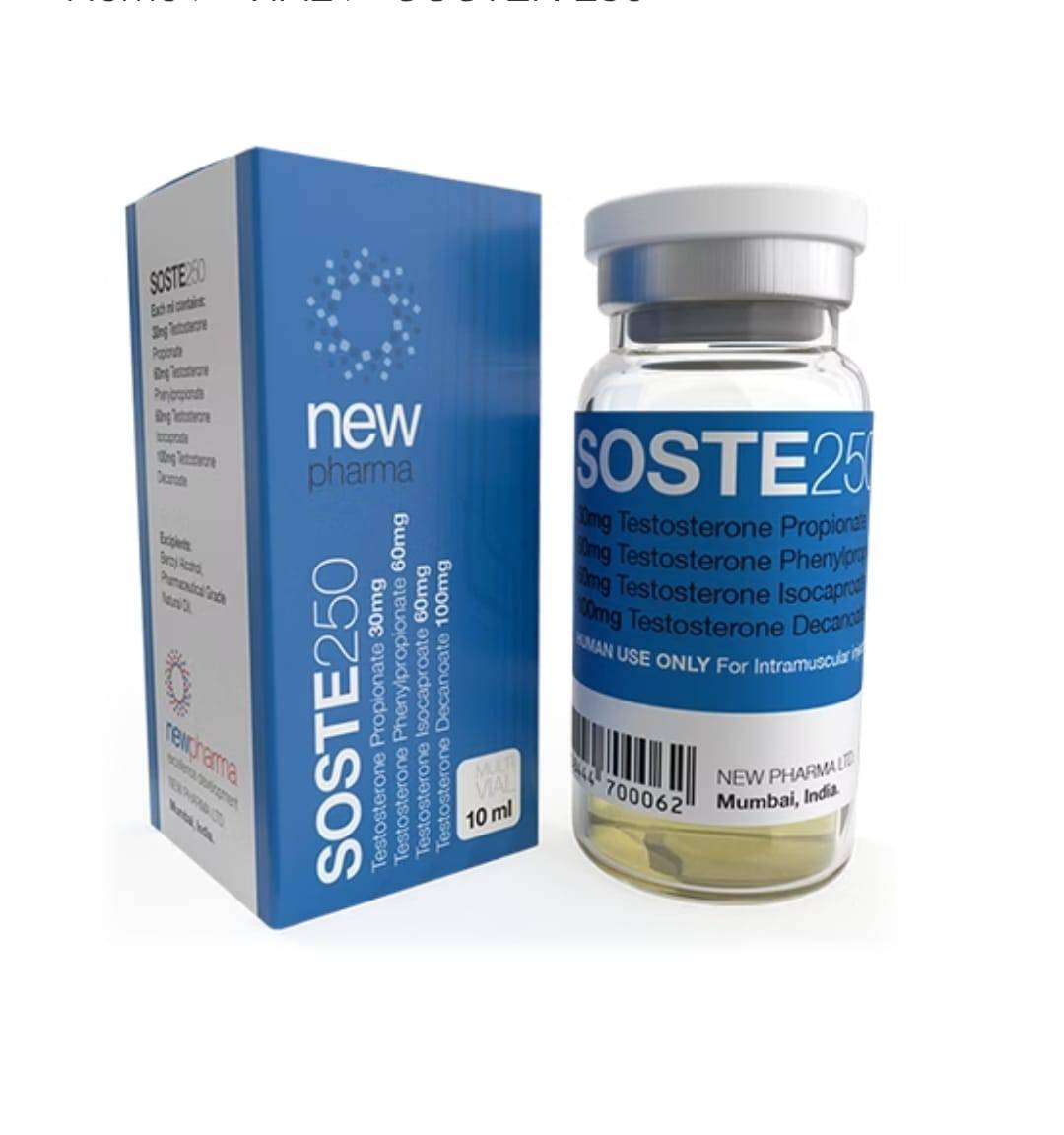 Soste - 250 New Pharma Testosterona 250mg 10ml Volumen pro - XtremeNutriMX