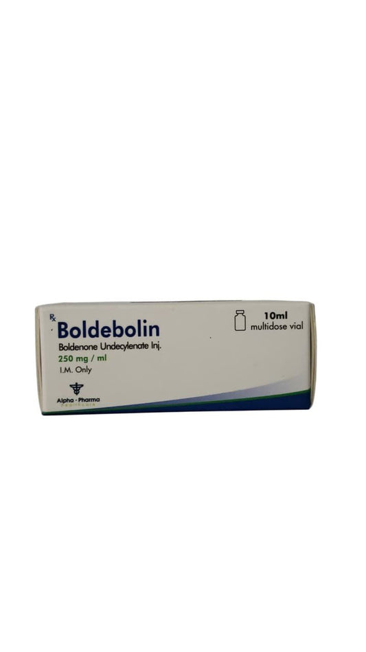 Boldebolin Alpha Pharma | Boldenona Undecilenato | Inyectable 250mg 10 ml | Masa Muscular Magra - XtremeNutriMX