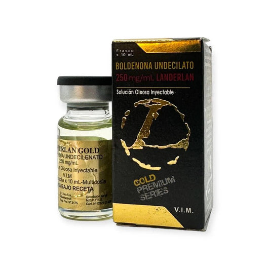 Boldenona Undecilato Landerlan Gold | 250mg 10ml | Volumen Limpio y Resistencia Extrema - XtremeNutriMX