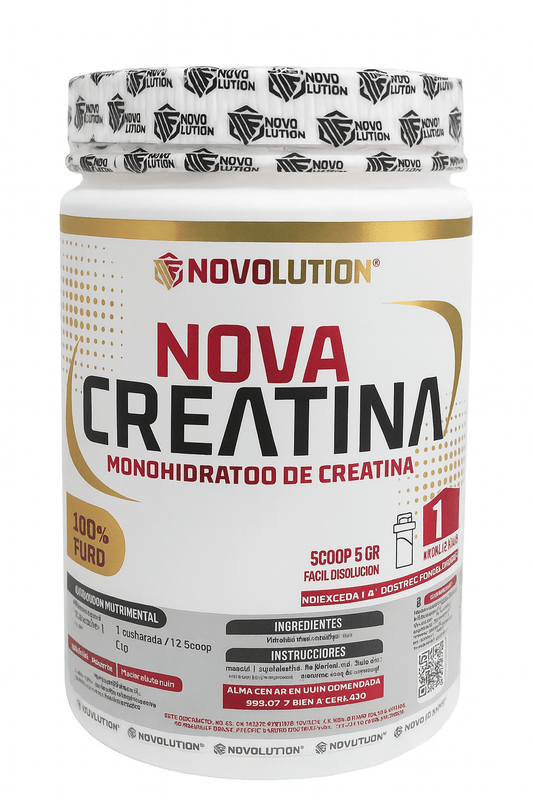 Creatina Nova 1kg 200srv | Potencia y fuerza sin retención - XtremeNutriMX