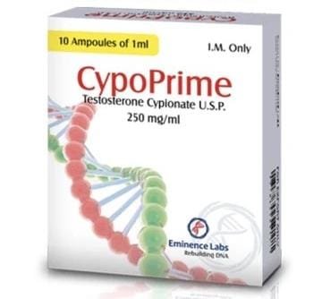Cypoprime Eminence Labs | Cipionato de Testosterona Inyectable 250mg/ 10 Amp | Volumen y Fuerza - XtremeNutriMX