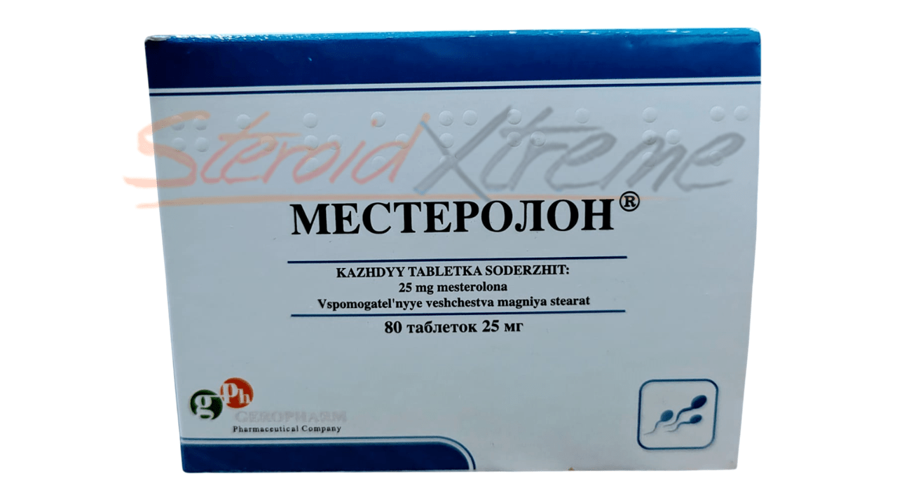 Proviron – Geropharm | Mesterolona 25mg x 80 Tabs | Corte & Anti - estrógeno - XtremeNutriMX