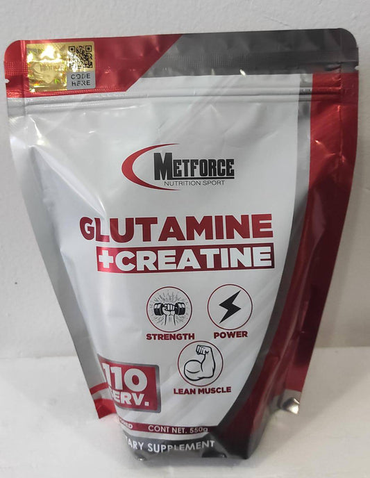 Glutamina Creatina 550g METFORCE 110Srv Potencia Muscular - XtremeNutriMX