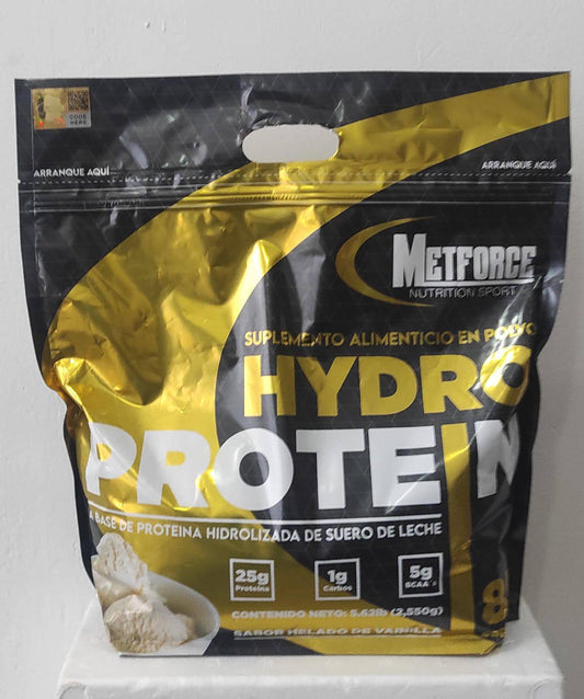 Hydro Protein METFORCE 5.6LBS 85Serv Suero Hidrolizado Puro - XtremeNutriMX