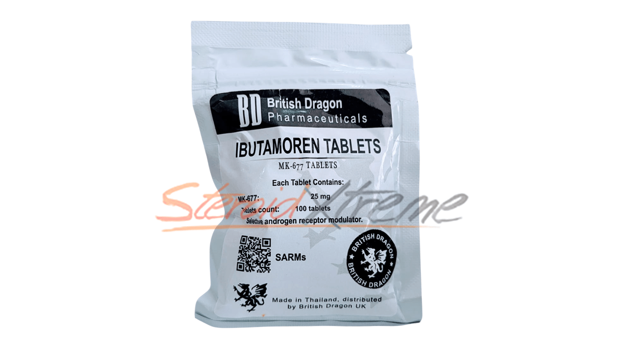 Ibutamoren MK - 677 25mg | British Dragon - Recuperación y masa magra - XtremeNutriMX
