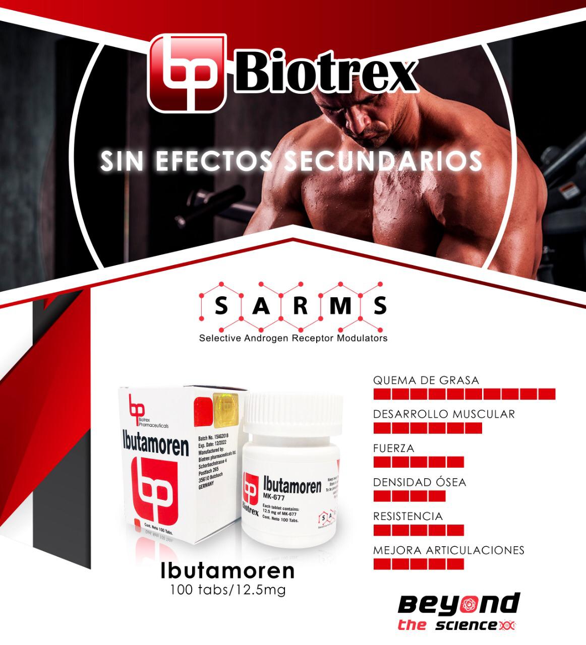 Ibutamoren MK-677 Biotrex - Mejora de Masa Muscular y Recuperación - XtremeNutriMX