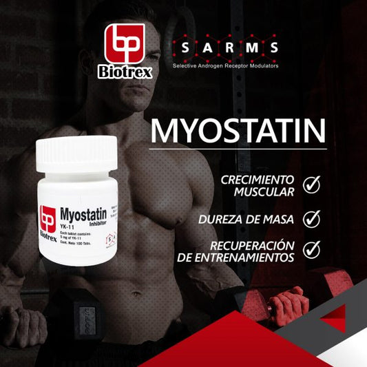 Myostatin YK-11 Biotrex - Aumento de Masa Muscular y Fuerza - XtremeNutriMX