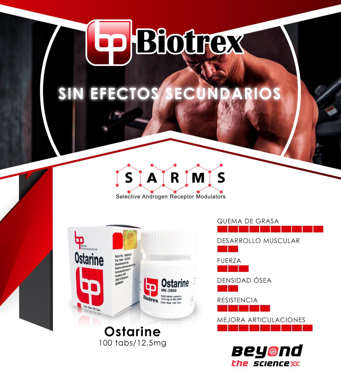 Ostarine MK-2866 Biotrex - Masa Muscular Magra y Fuerza - XtremeNutriMX