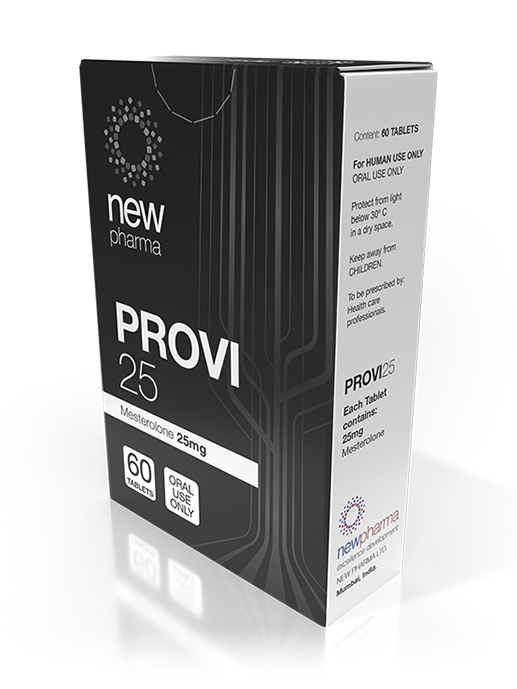 Provi 25 New Pharma Mesterolona 25mg 60tabs Control hormonal, XtremeNutriMX