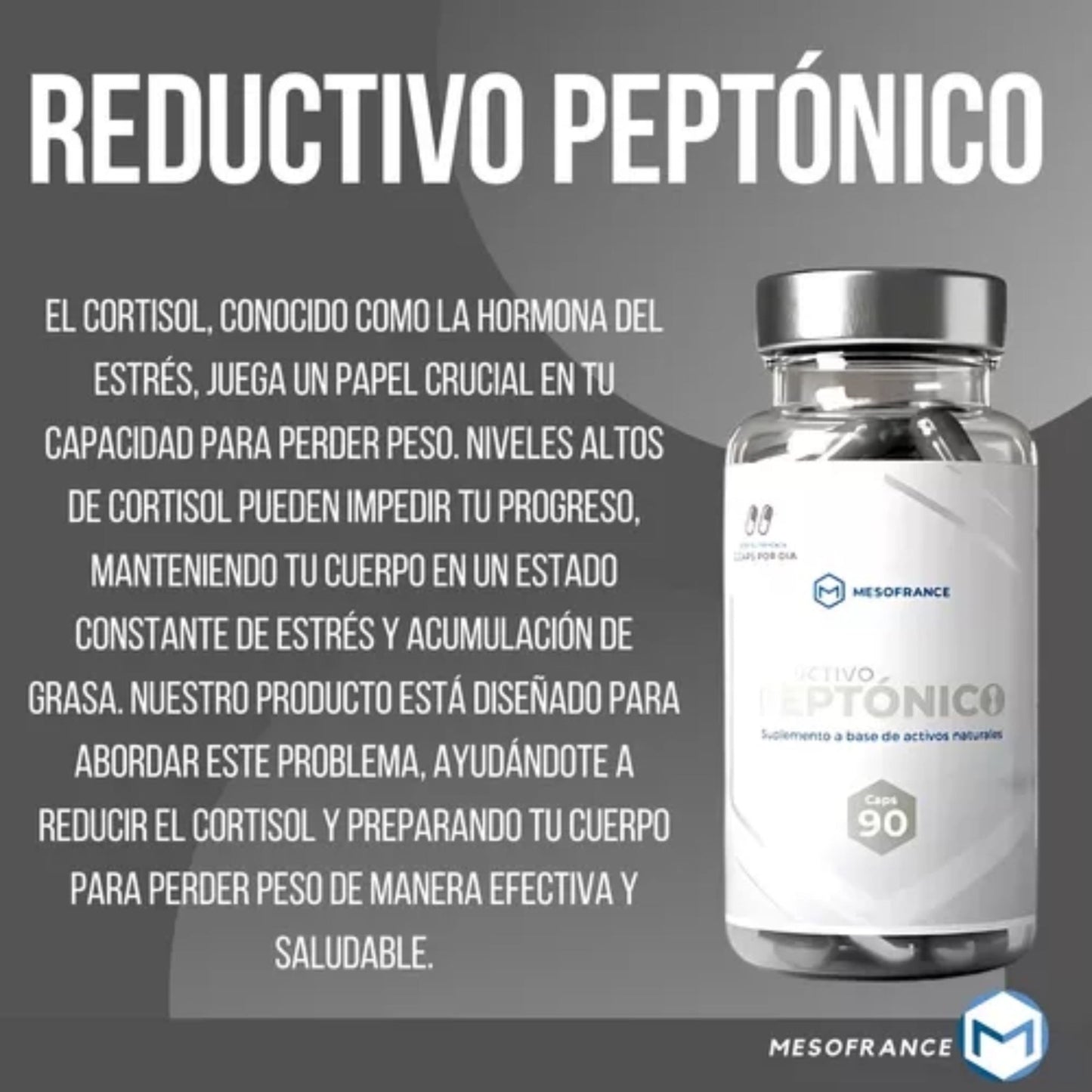 Reductivo Peptónico - Mesofrance - Suplemento Antioxidante y Reparador Celular 90 Cápsulas - XtremeNutriMX