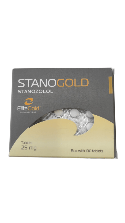 StanoGold Elite Gold | Stanozolol Oral 25mg 100 Tabs | Definición y Fuerza Seca - XtremeNutriMX