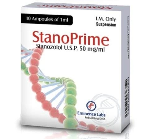 Stanoprime Eminence Labs | Stanozolol Inyectable 50mg 10 Amp | Definición y Dureza Muscular - XtremeNutriMX