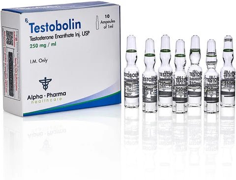 Testobolin Alpha Pharma | Testosterona Enantato Inyectable 250mg 10 Amp | Volumen y Fuerza - XtremeNutriMX