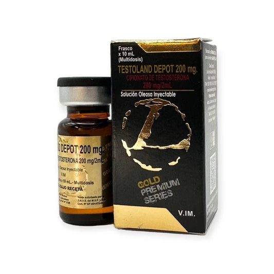 Testoland Depot Landerlan Gold | Testosterona Cipionato 200mg 10ml | Masa, Fuerza y Rendimiento Extremo - XtremeNutriMX