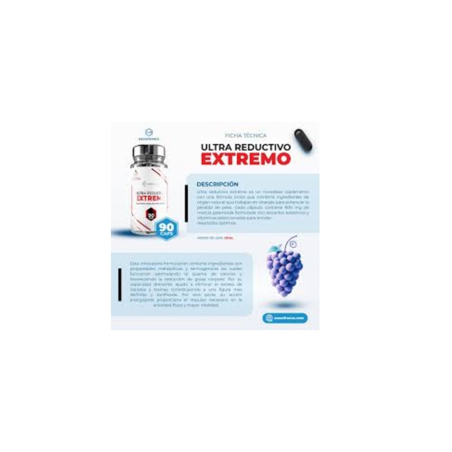 Ultra Reductivo Extremo Caps - Mesofrance - Fórmula para Transformación Corporal 90 Cápsulas - XtremeNutriMX