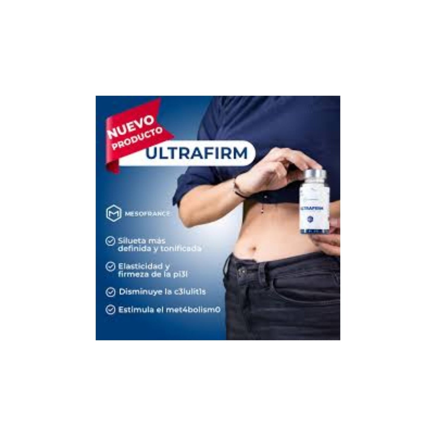 Ultrafirm - Mesofrance - Suplemento para Reducción de Grasa y Firmeza de Piel 90 Cápsulas - XtremeNutriMX