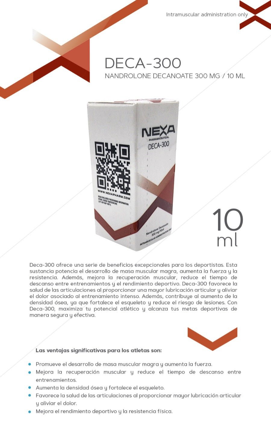 Deca 300 Nexa Pharma - Desarrollo de Masa Muscular y Fuerza - XtremeNutriMX