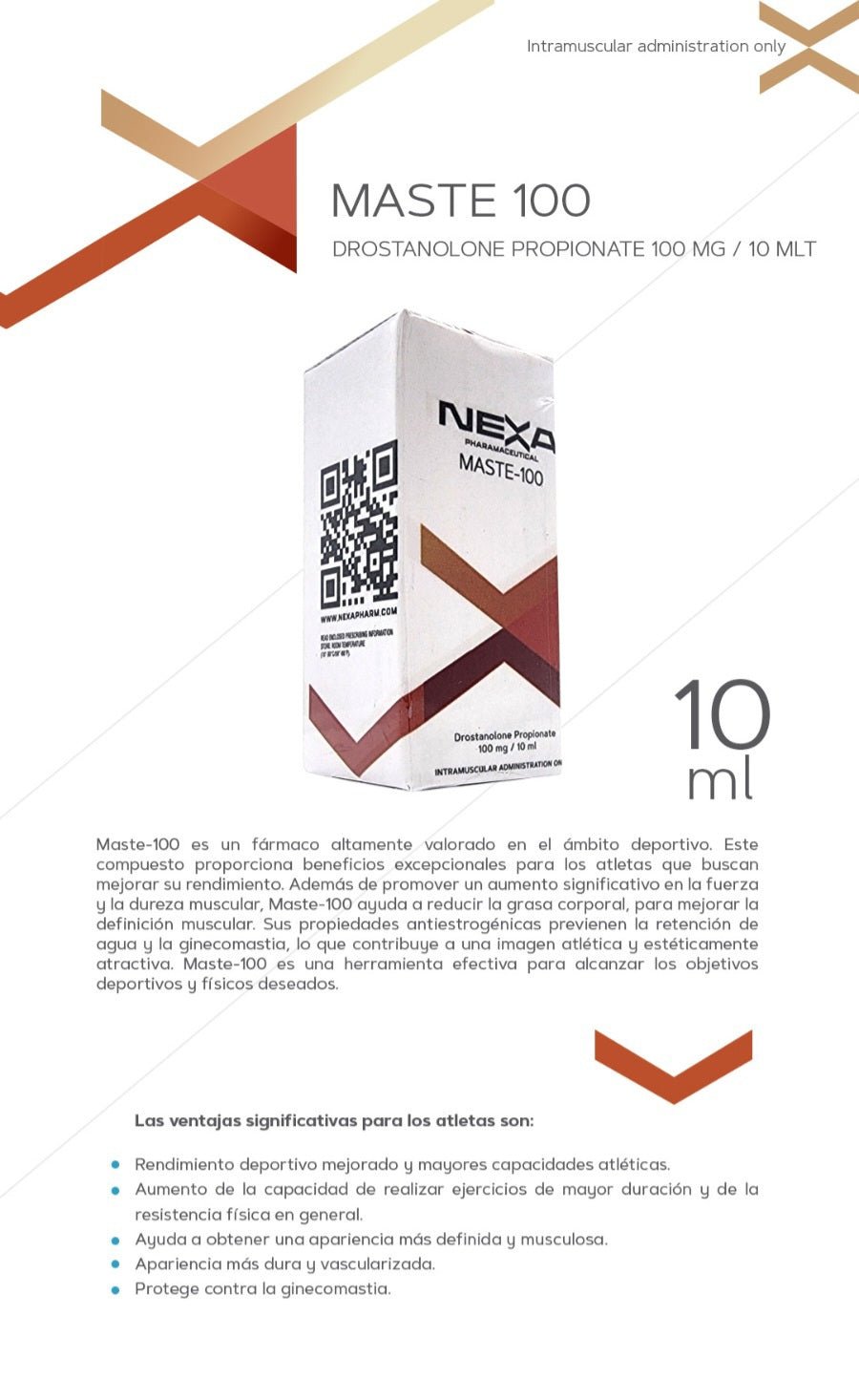 Maste 100 Nexa Pharma - Definición Muscular y Rayado - XtremeNutriMX