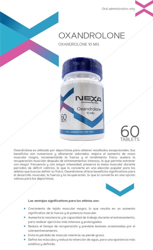 Oxandrolona 10 Nexa Pharma - Definición Muscular y Masa Magra - XtremeNutriMX