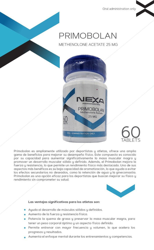 Primobolan 25 Nexa Pharma - Masa Muscular Sólida y Definida - XtremeNutriMX
