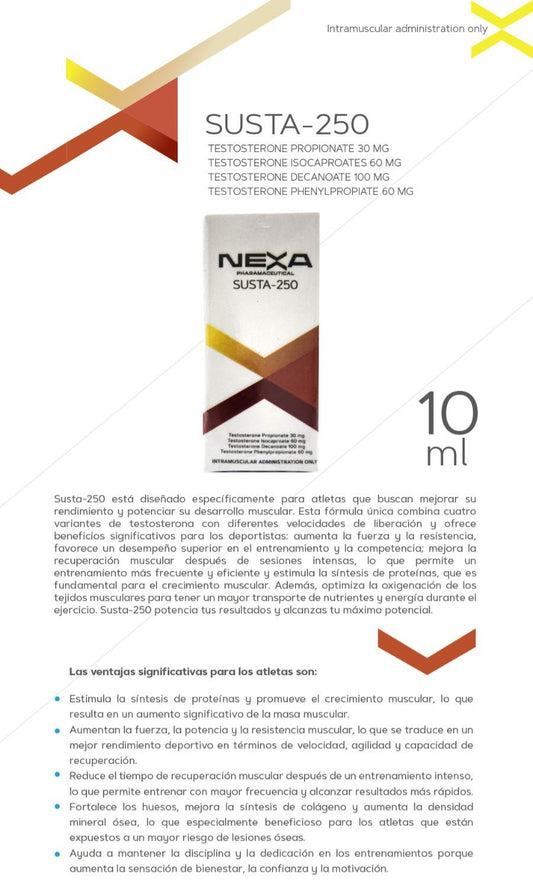 Susta 250 Nexa Pharma - Fuerza, Resistencia y Desarrollo Muscular - XtremeNutriMX