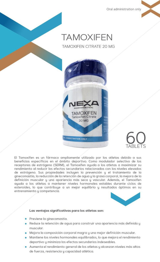 Tamoxifen 20 Nexa Pharma - Reducción de Efectos Estrogénicos - XtremeNutriMX