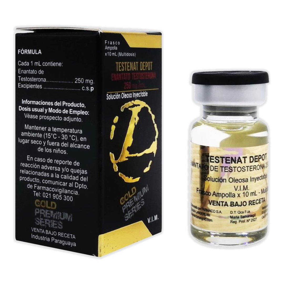 Testenat Depot 250mg Landerlan - Aumento de Masa Muscular en Volumen - XtremeNutriMX